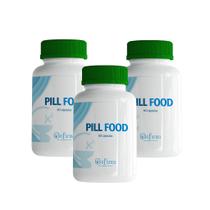 Kit C/ 3 Pill Food 60 Cápsulas Suplemento Crescimento Fortalecimento Cabelo Unha Pele - ClinFarma
