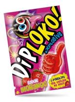 Kit c/ 3 Pirulito Dip Loko Po Explode Na Boca 11g- Morango