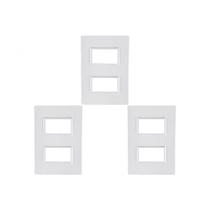 Kit C/3 - Placa Conjunto Modular Ilumi Vivaz 4X2 - 2 Modu...