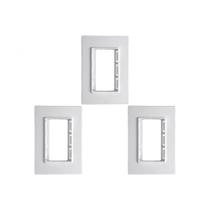 Kit C/3 - Placa Conjunto Modular Ilumi Vivaz 4X2 - 3 Modu...