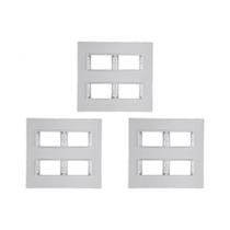 Kit C/3 - Placa Conjunto Modular Ilumi Vivaz 4X4 - 2 Modu...