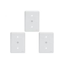 Kit C/3 - Placa Perlex Branca 4X2 (Cega+Furo) 23Pl0/6 Kit C/3 - Placa Perlex Branca 4X2 (Cega+Furo) 23Pl0/6