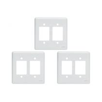 Kit C/3 - Placa Perlex Branca 4X4 (3 Saida+3 Saida) 23Pl33