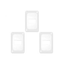 Kit C/3 - Placa Pial Pop Branca 4X2 - 1 Modulo Lgp21