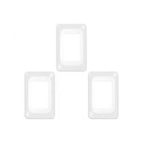 Kit C/3 - Placa Pial Pop Branca 4X2 - 3 Modulos Juntos Lgp23 Kit C/3 - Placa Pial Pop Branca 4X2 - 3 Modulos Juntos Lgp23