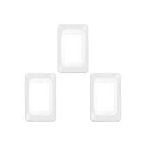 Kit C/3 - Placa Pial Pop Branca 4X2 - 3 Modulos Juntos Lgp23