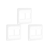 Kit C/3 - Placa Pial Pop Branca 4X4 (2+2 Horizontal) Lgp44