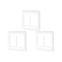 Kit C/3 - Placa Pial Pop Branca 4X4 (3+3 Horizontal) Lgp46