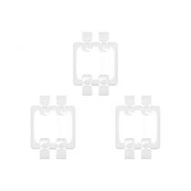 Kit C/3 - Placa Pial Pop Branca 4X4 - Cega Lgp40 Kit C/3 - Placa Pial Pop Branca 4X4 - Cega Lgp40