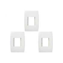 Kit C/3 - Placa Soprano Ilus 4X2 (2 Modulos Horizontal) ...