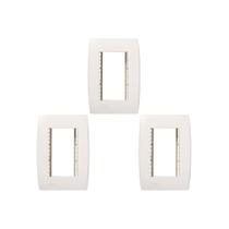 Kit C/3 - Placa Soprano Ilus 4X2 (3 Modulos Horizontal) 5... Kit C/3 - Placa Soprano Ilus 4X2 (3 Modulos Horizontal) 5...