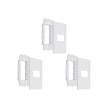 Kit C/3 - Placa Steck Linha Stella Branca 4X2 - 1 Modulo ... Kit C/3 - Placa Steck Linha Stella Branca 4X2 - 1 Modulo ...