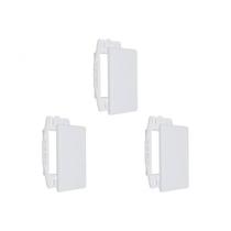 Kit C/3 - Placa Steck Linha Stella Branca 4X2 - Cega Com ... Kit C/3 - Placa Steck Linha Stella Branca 4X2 - Cega Com ...