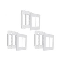 Kit C/3 - Placa Steck Linha Stella Branca 4X4 - 3 Modulos... Kit C/3 - Placa Steck Linha Stella Branca 4X4 - 3 Modulos...