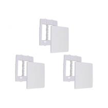 Kit C/3 - Placa Steck Linha Stella Branca 4X4 - Cega Com ... Kit C/3 - Placa Steck Linha Stella Branca 4X4 - Cega Com ...