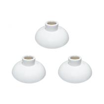 Kit C/3 - Plafonier Pvc Perlex Branco Redondo Soquete Por...