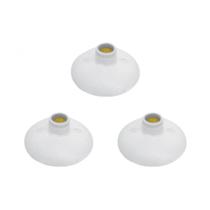 Kit C/3 - Plafonier Pvc Perlex Branco Redondo Soquete Pvc...