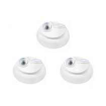 Kit C/3 - Plafonier Pvc Perlex Branco Soquete Duplo 225/1