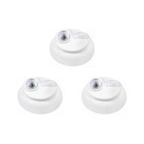 Kit C/3 - Plafonier Pvc Perlex Branco Soquete Duplo 225/1