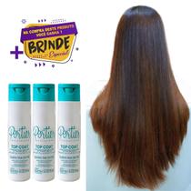 Kit C/3 Portier Top Coat Queratina em Gel 60ml Original Kit C/3 Portier Top Coat Queratina em Gel 60ml Original