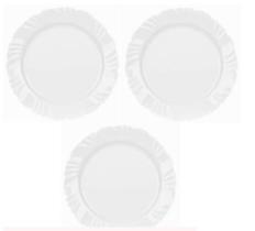 Kit c/3 Prato Jantar Rasos 25,5 Cm Duralex Opaline Pétala Kit c/3 Prato Jantar Rasos 25,5 Cm Duralex Opaline Pétala