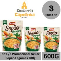Kit C/3 Promocional Neilar Sopão Sabor Legumes 200g