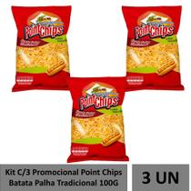 Kit C/3 Promocional Point Chips Tradicional 100G Kit C/3 Promocional Point Chips Tradicional 100G