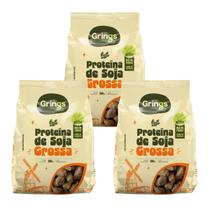 Kit c/3 proteina de soja grossa 200g grings Kit c/3 proteina de soja grossa 200g grings