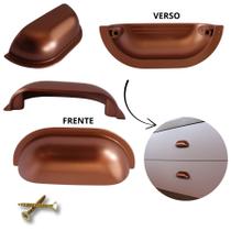 Kit c/3 Puxadores Concha Plástico 64mm para Armários e Móveis Kit c/3 Puxadores Concha Plástico 64mm para Armários e Móveis
