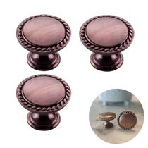 Kit C/ 3 Puxadores Retrô Lille Provençal Cobre Escovado Fosco 29mm