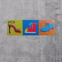 Kit C/ 3 - Quadro Decorativo Sapato Infantil M21