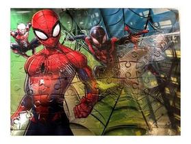 Kit c/ 3 Quebra Cabeca Infantil Herois Spiderman 63pcs