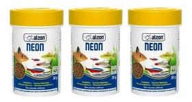 Kit C/ 3 Rações Alcon Neon 30g - Peixes Pequenos - Granulado
