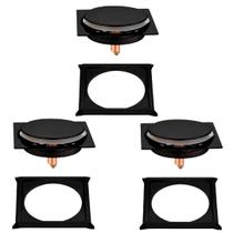 Kit C/3 Ralo e Porta Grelha Inox Piso Click 10x10 Cm Preto Kit C/3 Ralo e Porta Grelha Inox Piso Click 10x10 Cm Preto