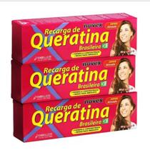 kit C/3 Recarga de Queratina Brasileira Novex 80g kit C/3 Recarga de Queratina Brasileira Novex 80g