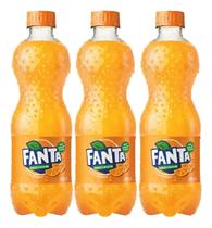 Kit C/3 Refrigerante Fanta Laranja 600ml Kit C/3 Refrigerante Fanta Laranja 600ml