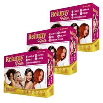 Kit c/3 Relumy Hair Suplemento Cabelo Unha Pele 30 CPR 1 Ao Dia