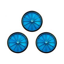 Kit C/3 - Roda Carrinho Feira Reforcada Politex