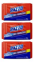 Kit C/3 Sabão Barra Razzo Tira Manchas 150g Kit C/3 Sabão Barra Razzo Tira Manchas 150g