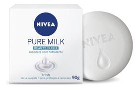 Kit c/ 3 Sabonete Em Barra Pure Milk Fresh 90g Nivea