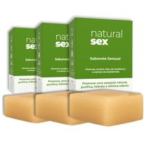 Kit C/ 3 Sabonete Íntimo Em Barra Natural Sex