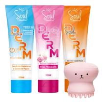 Kit c/ 3 Sabonete Líquido Facial Soul Cosméticos + Esponja Limpeza Facial Polvo Kit c/ 3 Sabonete Líquido Facial Soul Cosméticos + Esponja Limpeza Facial Polvo