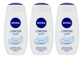 Kit C/3 Sabonete Líquido Nivea Creme Soft 250ml
