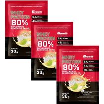 Kit C/ 3 Saches Whey Protein 80% Growth Torta De Limão 30g Kit C/ 3 Saches Whey Protein 80% Growth Torta De Limão 30g