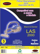 Kit c/3 Sacos Descartáveis Aspirador Black&Decker Las 2000 Kit c/3 Sacos Descartáveis Aspirador Black&Decker Las 2000