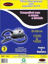 Kit c/3 Sacos Descartáveis Aspirador Britânia 1000 a 1450 Kit c/3 Sacos Descartáveis Aspirador Britânia 1000 a 1450