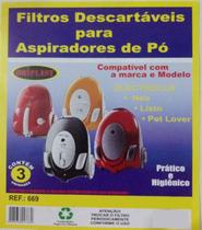 Kit c/3 Sacos Descartáveis Aspirador Electrolux Neo Listo - Oriplast