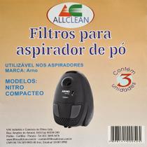 Kit c/ 3 Sacos Para Aspirador De Pó Compativel com Arno Nitro / Compacteo
