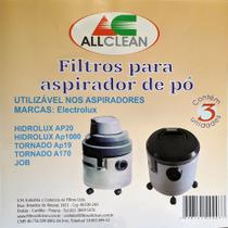 Kit c/ 3 Sacos Para Aspirador De Pó Compativel com Hidrolux AP20 / Tornado AP19