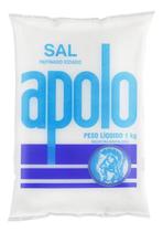 Kit c/ 3 Sal refinado Apolo pacote 1kg